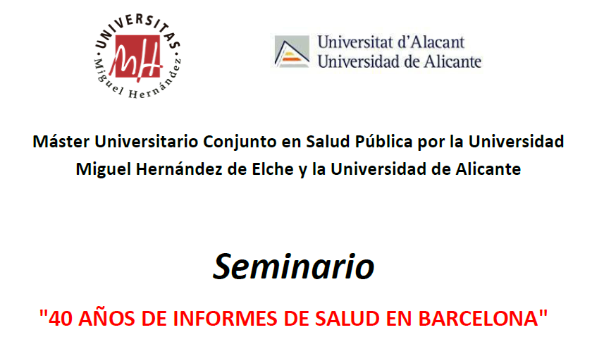Seminario «40 años de informes de salud en Barcelona»